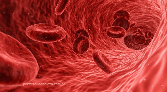 Imagem da corrente sanguínea com glóbulos, como tratar a hipertensão arterial